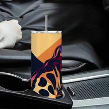 1pc 20oz Vibrant Bengal Cat Insulated Tumbler With Lid & Straw - 304 Stainless Steel, Durable & Stylish For Sports, Outdoor Activities, Perfect Gift Idea, Outdoor Hydration|Artistic Tumbler|Durable Construction - 1pc - 查看 8