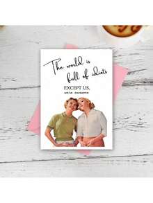 1 Pc Funny Adult Card With Caring Humor Design Female Birthday Greeting Card For Best Friends Girlfriends Sisters Mom Daughters Perfect For Birthday Card Gift Card Greeting Card Thank You Card Christmas Card Wedding Party Graduation Party Any Occasion With Envelope - 紅色 - 查看 4