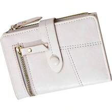 Carteras para Mujer, Cartera Corta Plegable RFID para Mujer, Cuero de PU, Mltiples Ranuras para Tarjetas, Bolsillo para Monedas con Cremallera Pink - Blanco - Ver 9