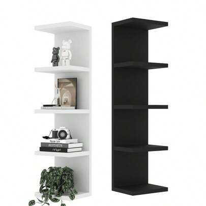 3/5-Tier Floating Wall Shelf Unit For Wall Decor & Makeup Vanity - White Narrow Cute Display Storage Shelf For Small Spaces, Decorative Vanity Shelf Room Decor