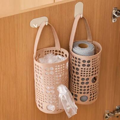 1pc Japanese-Style Simple Hanging Storage Organizer - Single Unit, Suitable For Kitchen And Shopping Bag Multi-Room Storage | Foldable Non-Slip Design
