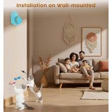Interactive Cat Toys For Indoor Cats - Automatic Flying Bird Feather And Mouse Wand Enrichment Toy Hands-Free Or Handheld USB-Rechargeable  Play Chase Exercise For Bored Kittens And Adult Cats+FVXCSDS - Màu xanh lam - Xem 3