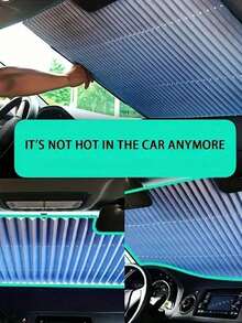 1pc Retractable Automotive Umbrella Sun Shade Curtain, Foldable Car Windshield Sunshade Board, Heat Insulation Sun Blocker Curtains Curtains For Living Room Kitchen Room Decor Home Decor Living Room Kitchen Decor Living Room Decor Room Decor Curtains Bedroom