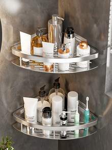 1 Stück multifunktionales Badezimmer/Küchen Dreieck Aufbewahrungsregal, wandmontiertes Eckregal für Badezimmer/Dusche Organisation, Make-up Organizer/Aufbewahrungsregal für Küchentheke Zuhause Badezimmer Dekoration Badezimmer Organizer Herbstdekoration Rückkehr zur Schule - Verschiedenfarbig - Übersicht 5