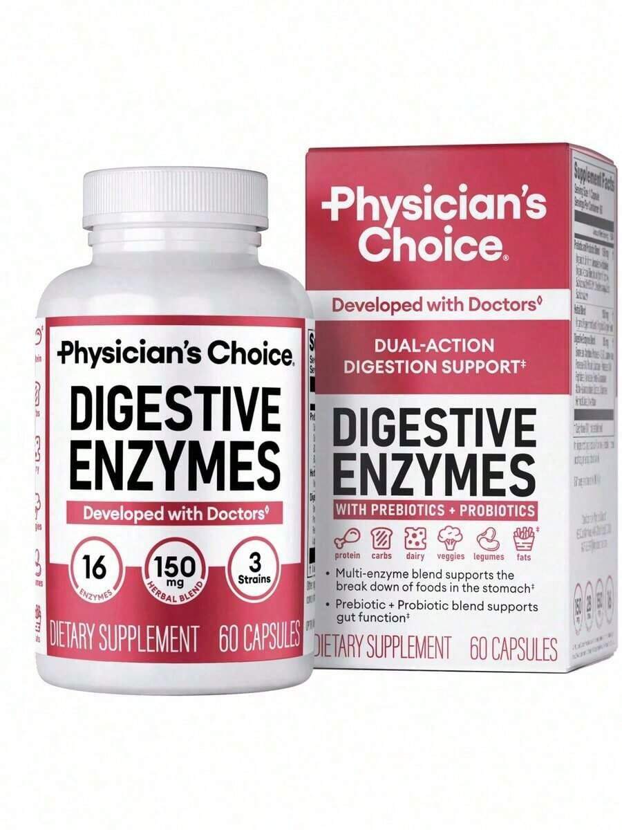 Physician's Choice Digestive Enzymes – Gut & Digestive Health, Bloating Relief For Men & Women, 60ct - 1 - 查看 1