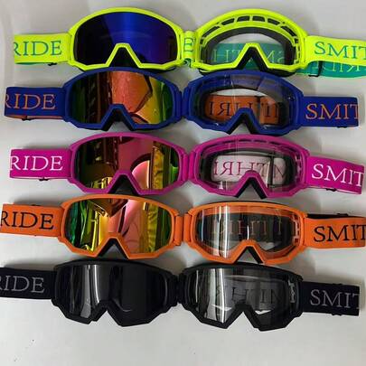 Outdoor Sports Ski Goggles, Windproof Motorcycle Riding Glasses