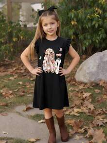 فستان بياقة مستديرة بدون أكمام، مريح وأنيق، مناسب للغاية للارتداء اليومي في الربيع والصيف، مناسب للفتيات المراهقات والأطفال والمراهقين. يتميز هذا الفستان بياقة مستديرة بدون أكمام بطباعة فنية، وهو ملابس علوية صيفي عادي بطراز جديد وأنيق. إنه مناسب للغاية للذهاب إلى المدرسة والتسوق والأسلوب الشارعي والعطلات. مناسب للارتداء اليومي، وأيضًا هدية ممتازة للعائلة. - الأسود - مشاهدة 2