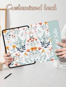 Floral Patterned Name And Text Customizable Notebook And E-Book Case, Compatible With Kindle Paperwhite 12th Generation (Released In 2024) And Kindle 11th Generation (Released In 2022/2024), Available In Multiple Styles. The Stylishly Designed Case Also Works With Kobo Clara 2E And Kobo Libra 7-Inch, Available In Multiple Colors