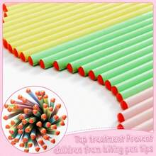 50pcs Valentine's Day Heart Pencil For KidColorful Heart Shape Wood Pencils For Valentine Goody Bag Prize Party Favor School Office Supply Classroom Reward No Eraser - 彩色 - 查看 3
