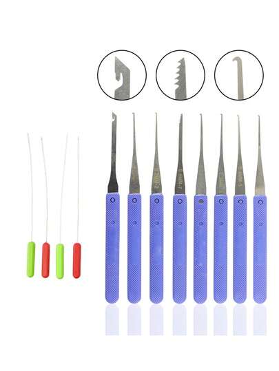 Set de 12 piezas Extractor de llaves rotas, Herramienta de extracción de llaves de puerta de coche, Herramienta de extracción de objetos extraños