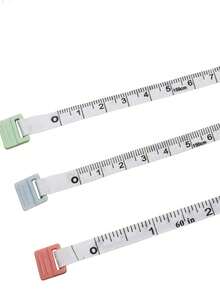 3pcs Nordic Style Retractable 1.5m Square Ruler, Mini Portable Measuring Tape For Sewing, Home Use - Multicolor - View 7