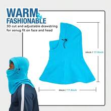 Balaclava Ski MenWomen Extreme Cold Weather Full Face Masks Warm Cover Winter Face Skiing Snowboarding - Navy + 1 - View 7
