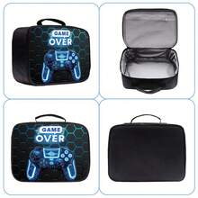 3PCS Boys Backpack Kid 16.5-Inch School Bookbag With Handbag And Pencil Case For Primary Elementary High School University - Neon Game 3 - View 5