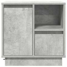 vidaXL Cabinet de chevet avec tiroir Gris béton 50 x 34.5 x 50 cm. - Noir - Voir 7