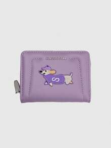 腊肠犬钱包，零钱包，卡通PU皮零钱包，对折短款卡包，零钱包，身份证卡套，多功能卡包，便携旅行卡槽，多隔层零钱包，适合日常通勤、出国旅行，可作为生日、情人节、母亲节、父亲节、护士节礼物，适合送给姐妹、闺蜜、伴侣 - 彩色 - 查看 16