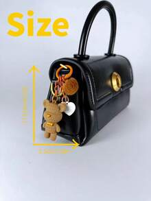 Handmade Cute Bear Pendant Keychain, Bag Charm, Gift For Birthday - Multicolor - View 3