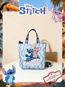 Disney 1 Pc Officially Licensed Stitch Pattern Women's Tote Bag, Cute Cartoon Handbag,Lightweight Adjustable Shoulder Strap Crossbody Bag,For Women/Girls/Students,Ideal For Daily/Outing/Holding Phone/Wallet And Small Essentials - Multicolor - View 16