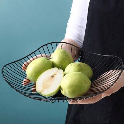 Wrought Shaped European Style Fruit Plate, High-End Living Room Coffee Table Decor, Household Fruit Basket/Bowl/Snack Plate/Fruit Dish