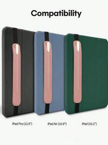 Custodia in pelle PU per Apple Pencil (1a e 2a generazione), con fascia elastica, adatta a tutti i tablet inclusi iPad Pro 12.9", 11" e iPad Air 4, regalo per madre, famiglia, amici, compleanno, vacanze - Rosa - Visualizzare 4