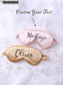 定制缎面睡眠眼罩 - 伴娘礼物、婚礼派对礼物、定制眼罩、缎面睡眠眼罩、伴娘派对回礼、个性化婚礼礼物、新娘派对睡眠眼罩、单身派对回礼、女士礼物、个性化姓名眼罩、旅行睡眠眼罩、定制姓名眼罩、新娘派对回礼、女士睡眠眼罩、新娘派对旅行睡眠眼罩、女士发饰、春季系列 - 彩色 - 查看 5