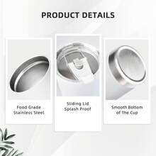 Dolphins  Team Gift For Men Dad Grandpa Husband Funny 20Oz Stainless Steel Tumbler Cup Man, Car Lovers Travel With Christmas Gifts Made In USA Sports Coffee Mug,Stainless Steel,Insulated,Classic Collection Fans - 銀色 - 查看 4