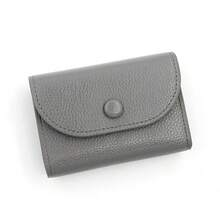 Fashionable Minimalist Large Capacity Card Holder Wallet, Soft & Compact Snap Button Coin Purse