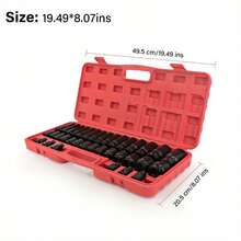 [Deep Impact Socket] 35pcs  1/ 2" Deep Impact Socket Tool Set | 8-32mm Pneumatic Impact Socket Set | Perfect For Auto Mechanic Repair And Heavy-Duty Projects - 35pcs/set - View 3