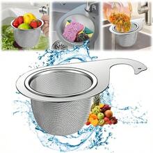 gjgfhLISAPRO Coladera para Fregadero de Cocina Acero Inoxidable Filtro Colgante para Fregadero en Forma de Cisne Cesta de Drenaje de Fregadero para Filtradores de Alimentos Estante de Almacenamientobnvng - Gris - Ver 8