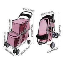 YUNRUX Portable Shopping Carts - Pink - View 2