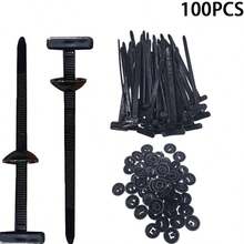 50/100pcs Heavy Duty Nylon Cable Ties With Lock Design, Featuring Tail And Button, Cable Tie Fasteners For Automotive And Daily Use - Car Panel Fixing Cable Ties - View 11