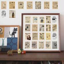 Giấy nền in hình thư viết tay cổ điển, giấy văn phòng phẩm hoạt hình dễ thương và sáng tạo, phù hợp cho việc tự làm sổ lưu niệm, nhật ký Bullet Journal, sổ tay, đồ thủ công, đồ dùng học tập, kỳ nghỉ đông, Lễ Tạ ơn, Giáng sinh, Ngày Quốc khánh Ả Rập Xê Út, sinh nhật, lễ hội, năm mới, Ngày Valentine, quà tặng cho bạn trai/bạn gái, người lớn. - Nhiều màu - Xem 3