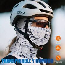 Pasamontaas Hombre, Balaclava Moto, Mascara para Moto Pasamontaa Proteccin Transpirable y Prueba de Viento para Motos Ciclismo para Hombre y Mujer - Cuadros - Ver 2