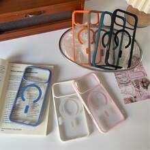 Fashionable White Matte Magnetic Phone Case | Shock-Proof Protective Cover Compatible With Magsafe - White - View 8