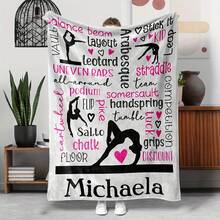 1pc Gymnastics-Themed Blanket With Gymnast Silhouettes & Apparatus Designs - Soft Flannel Bedspread For Girls, Women, Coaches - Gymnast Gift Idea For Birthday, Training, Or Competition Use - Machine Washable All-Season Bedding Four Seasons Universal Multifunctional Blanket/Perfect Gift, Aesthetic Design And 2D Printing Technology Is An Ideal Companion For Sofa Napping, Traveling Camping, Home Decoration And Office Embellishment.A Thoughtful Gift For Thanksgiving, Christmas, Valentine's Day, Father's Day, Mother's Day And Other Festivals Special Moments Such As Birthdays, Weddings, Anniversaries And More.Exclusive Gifts For Family Members, Partners, Parents, Ren, Grandparents Or Dear Friends.They Are Perfect For Beds, Living Rooms, Offices, Beaches,Newly Expanded Themed Collections To Meet A Variety Of Styles And Scenar. - 多色26 - 查看 1