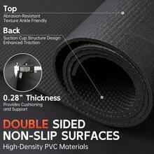 Large Exercise Mat, 10 X 6 8 X 6 7 X 5 6 X 4 7MM Thick Workout Mat For Home Gym, HighDensity Gym Mat For Home Gym Floor, Non Slip Large Yoga Mat - Black6x4 - 查看 2