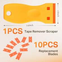 Hair Extension Tape Remover Scraper Tool With 10pcs Plastic Replacement Blades And 24 Tape Tabs - As Pic - View 4