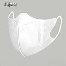 10pcs-100pc New Thin Morandi 3D Disposable Face Masks, Unisex Design, Dust-Proof Masks, White Masks Made Of Undyed Material, No Odor, Other Color Masks May Have Slight Odor After Dyeing, Ventilate Before Use, Refer To Size Chart For Mask Dimensions