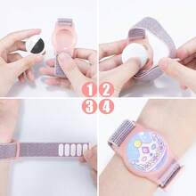 2 Pack Pulseras para AirTag, Fundas Protectora con Pulsera de Nailon Trenzado y Diseos Encantadores de Dibujos Animados, para nios pequeos nias y Ancianos Arco Iris+ Coche - dinosaurio + corona - Ver 7