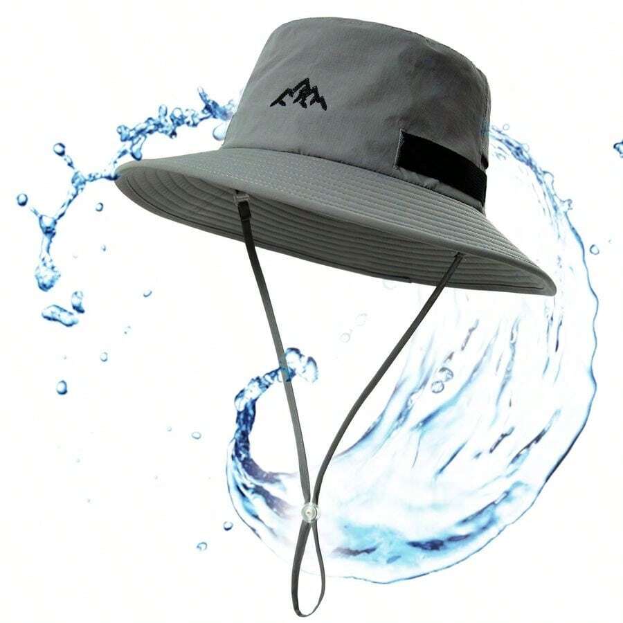 superiorEX L XL XXL UV50 Sombrero impermeable para pesca, golf, senderismo, al aire ltima intervensin, sombrero de lluvia desmontable a prueba de viento - 2XL94573grisclaro - Ver 1
