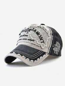 1顶老虎刺绣涤纶休闲街头风棒球帽，防风防紫外线，可调节男女通用时尚帽，适合秋冬季佩戴 - A - 查看 3