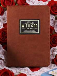 1 pieza Planificador portátil "Un minuto con Dios para hombres", con 365 entradas, adecuado como regalo de cumpleaños o Día de San Valentín - Marrón - Ver 1