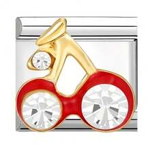 1pc Silver Sweet Luxury Modular Bracelet Charm, Heart, Butterfly, Cherry, Ocean Life Elements, DIY Jewelry Supplies