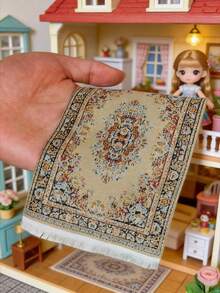 1/2/3pcs Multi-Color Mini Carpet Model, Multi-Style Rectangular Nylon Woven (With Tassel Design) Model House Decoration - Multiple Colors Available, Suitable For Dollhouse And Miniature DIY Projects - Multicolor - View 12