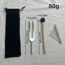 4件套铝制音叉，可选频率：128Hz、136.1Hz、432Hz、528Hz，标准音量，带收纳袋和工具，Frequency Devices 音叉套装（含收纳袋） - 彩色 - 查看 7