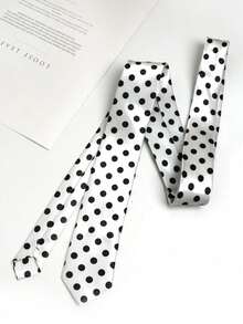 1pc Slim Polka Dot Hand Tied Necktie, Suitable For Casual Daily And Party Wear - 彩色 - 查看 11