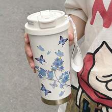 1PC530ml, Eight Different Styles Of Insulated Cups. Full Of Modernity, Personalization, And Cuteness. There Are Girls In Purple Dresses, Purple Butterflies, Flying Contours, Cats, Rabbits, Dogs, Cat People, And Pink Cloth Patterns. Many Different Styles, Suitable For Holidays And Personalization. Suitable For Outdoor Sports Carrying, Camping, Walking, Playing Ball, As Well As Home And Office Use. - Multicolor - View 16