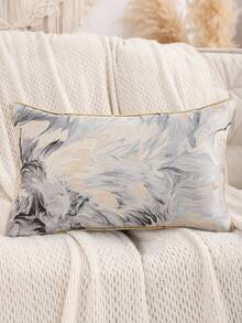 Miater 1个/2个金色装饰抱枕套，提花仿丝复古家居装饰，适用于客厅沙发 - 金色 - 查看 9