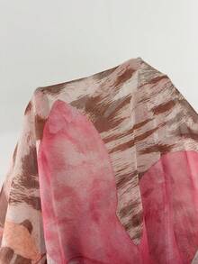 Leopard Print Lace-Up Backless Vacation Beach One Piece Swimsuit - Multicolor - View 7