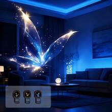 1pc Portable USB LED Projector Light, Ocean & Nature Patterns (Whale, Butterfly, Jellyfish, Starfish) - Low Voltage Bedside Night Light, Wall/Ceiling Decorative Lighting, Non-Plastic Material, Birthday/Valentine's Day Gift - Black - View 11
