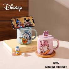 Disney Authentic  Lid & Stand Ceramic Mug, Cute Cartoon Gift Box, Home Use - Multicolor - View 3